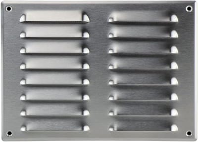 Ventilatie Grille - Lucht Rooster - Binnenklimaat Verbeteren - Met Insectenwering - 260 x 190 mm - Metaal