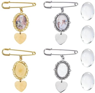 Dailygoods- Foto Charm Kanten Frame - Bruiloft Charm - 4 Stuks