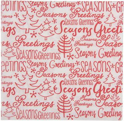 Clayre & Eef Servetten Papier Set van 20 33x33 cm Wit Papier