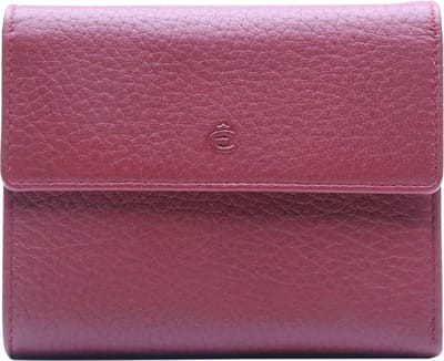 Esquire Leren Portemonnee Deer Cardsafe Wallet Red Donkerrood