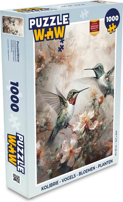 Puzzel Kolibrie - Vogels - Bloemen - Planten - Legpuzzel - Puzzel 1000 stukjes volwassenen