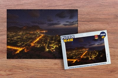 Puzzel Italië - Palermo - Nacht - Legpuzzel - Puzzel 1000 stukjes volwassenen