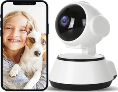 Draadloze beveiligingscamera voor binnen met nachtzicht en bewegingsdetectie – 1080p IP-camera voor babybewaking