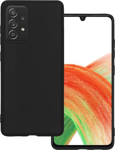 Hoesje Geschikt voor Samsung Galaxy A33 - Sterk & Shockproof - Hoes Cover - Siliconen Case - Zwart