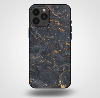 Smartphonica Telefoonhoesje voor iPhone 13 Pro Max met marmer opdruk - TPU backcover case marble design - Goud Grijs geschikt voor iPhone 13 Pro Max