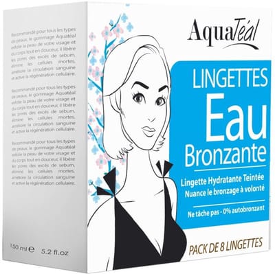 Aquatéal Lingettes Eau Bronzante Visage Et Corps