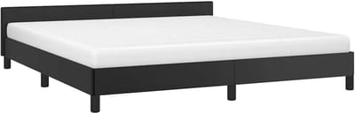 Bedframe met hoofdbord - Ledikant Slaapmeubel - Rustgevende Slaap - Duurzaam Kunstleer - 160x200 cm - Zwart