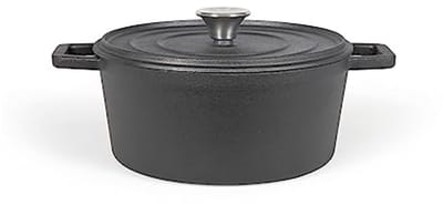 Gietijzeren ronde pan Ø 24 cm - 4 liter geschikt voor alle warmtebronnen