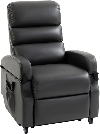 Sta op stoel elektrisch - Relaxfauteuil - Zetel - 1 persoons - Met armleuning - Zeer comfortabel - Elektrisch - Donkergrijs