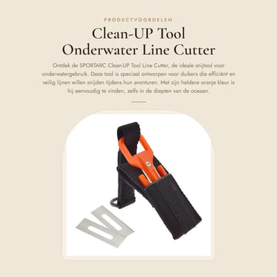 Dailygoods - Clean-UP Tool - Onderwater Line Cutter - Perfect voor duikers - Oranje - Snijden onderwater - Duikaccessoire - Compact formaat