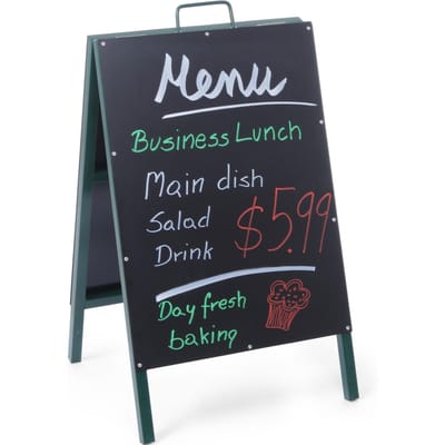 Tableau menu publicitaire autoportant pour restaurants 500x850mm - Hendi 664117 500x850 mm