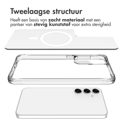 imoshion Hoesje - Geschikt voor Samsung Galaxy S24 Plus - Case met Magnetische Ring - Transparant