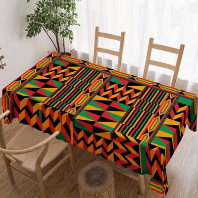 Afrikaanse Print Rechthoekige Tafelkleed voor Tafeldecoratie Feest Waterdicht Herbruikbaar Tafelkleed voor Tafels Keuken Eetkamer 140x140cm