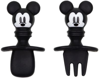 Bumkins - Chewtensils® Siliconen Baby Lepel en Vork - Disney Mickey Mouse