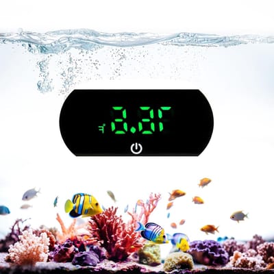 Digitale Mini Aquarium Thermometer met LED en Touchscreen voor Zoet- en Zoutwater - Nauwkeurige Temperatuurmeting in °C/°F voor Thuisgebruik en Buiten