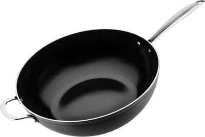 ISENVI Victoria Forged Wokpan Inductie - 32 cm - Keramisch - RVS Greep - Wok - PFAS, PTFE Vrij - Alle Warmtebronnen