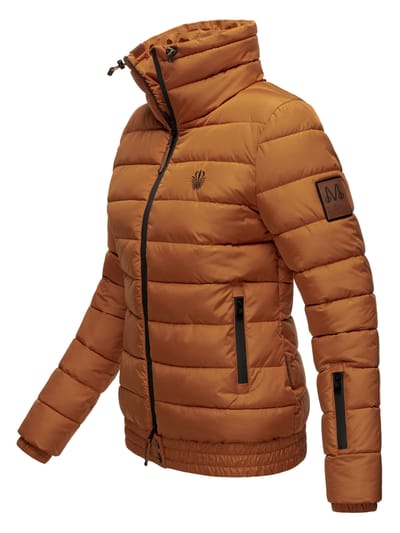 Marikoo dames gewatteerde jas Poisen met hoge kraag & teddyfleece zakken
