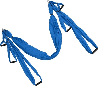 Yoga Hangmat Set - Lucht Yoga Trapeze - Inversie Oefeningen - Verstelbare Banden - Polyester Katoen - Donkerblauw