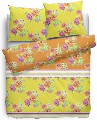 Covers & Co Meribelle Dekbedovertrek - Eenpersoons - 140x200/220 cm - Geel