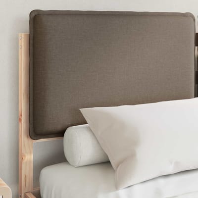 vidaXL - Bedframe - met - Gevoerde - Hoofdbord - Taupe - 160 - x - 200 - cm