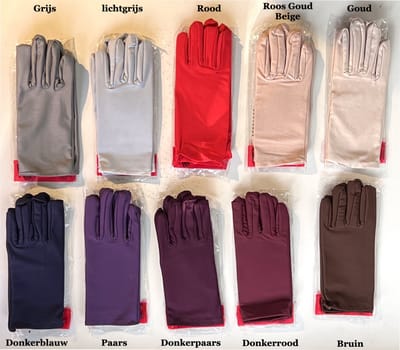 Vrouwelijke handschoenen Rood maat ML 3Paar