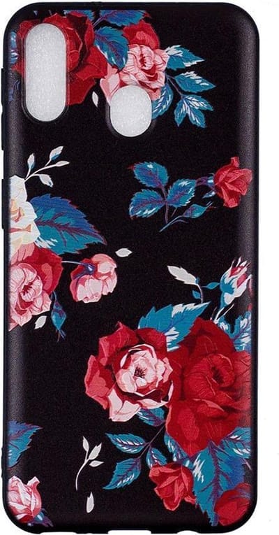 Shop4 - Samsung Galaxy M20 (Power) Hoesje - Zachte Back Case Rozen