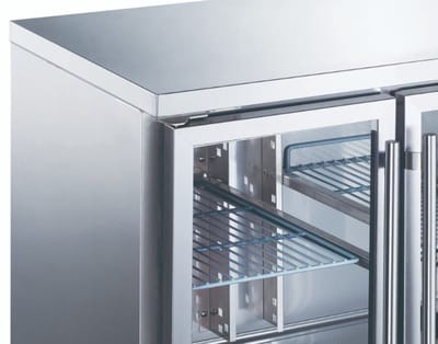 Koelwerkbank - 282 L - 136 cm - 2 Glazen Deuren