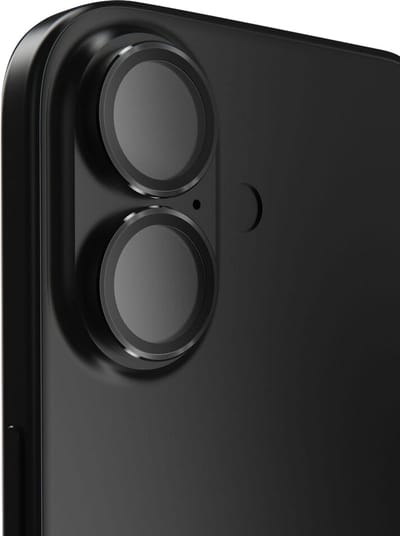 BodyGuardz Apex Individuele Camera Beschermers iPhone 16 & 16 Plus – Onaangetaste Visie en Beeldkwaliteit – Moeiteloze Installatie – Krasbestendig - Zwart