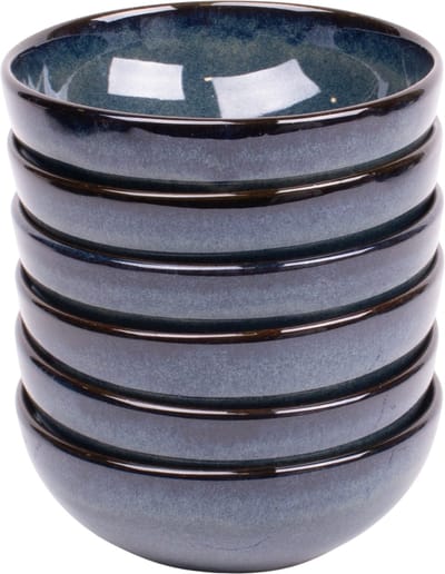 Set van 6 schaaltjes - 15,5 cm - Faro - blauw - Portugees stoneware