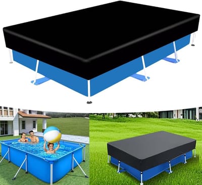 Dailygoods- Zwembadafdekking Waterdicht - Rechthoekig 221 x 150 cm - Opvouwbaar - Duurzaam - Voor Bovengrondse Zwembaden - Bescherming tegen Vuil