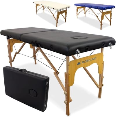Inklapbare Massagetafel 180x60 cm - Draagbaar, Verstelbaar en Comfortabel - Voor Massage, Acupunctuur en Spa