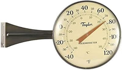 Klassieke Buitenklok met Temperatuurmeter