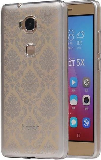 Zilver Brocant TPU back case cover hoesje voor Huawei Honor 5X