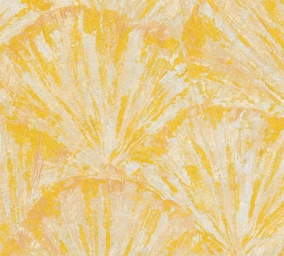 WAAIER BLADEREN BEHANG - Luxe & Tijdloos - Crème Geel Beige Goud - Metropolitan Stories Hot Spots