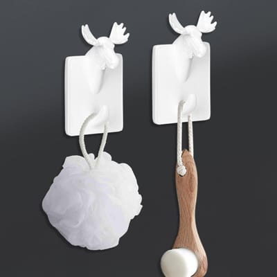 Multifunctionele Hars Witte Eland Vorm Haak Wandhanger Kamer Kapstok Hanger Kerst Decoraties