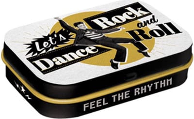 Pepermunt Blik Elvis Let's Dance Rock 'n' Roll 6 x 4 cm