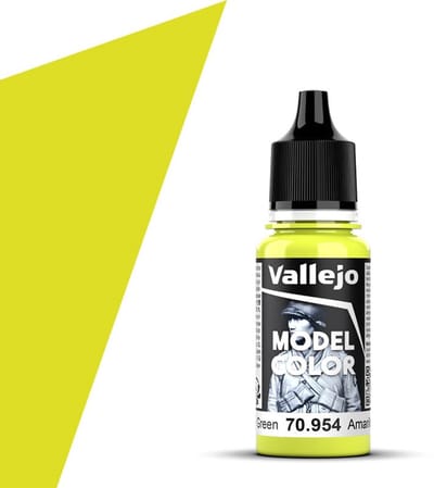 Vallejo Hobbyverf Acrylverf - 70954 Model Color Yellow Green - Acryl Verf flesje - 17 ml