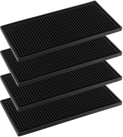 Unyqoos® Set van vier silicone barmatten voor een georganiseerde en schone werkruimte