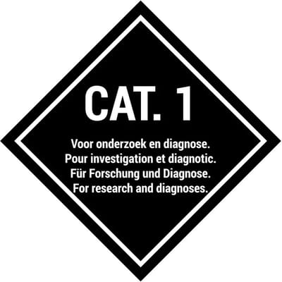 Categorie 1 onderzoek en diagnoses bord | gecoat dibond materiaal | 10 x 10 cm