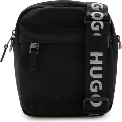 HUGO Schoudertas Luka Reporter with Zip Black Zwart