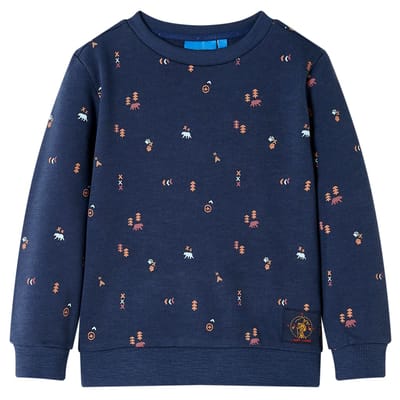 vidaXL Kindertrui 92 gemêleerd marineblauw