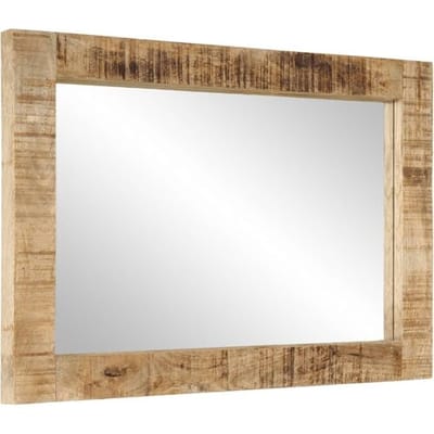 vidaXL Spiegel 70x50 cm massief mangohout en glas