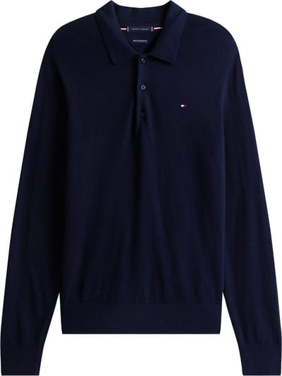 Tommy Hilfiger Trui met kasjmier - Heren - Donkerblauw - Maat L