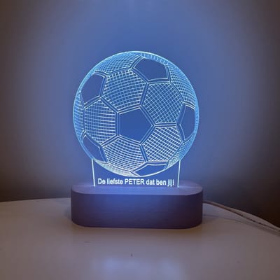 LED lamp liefste PETER | voetbal | liefste peter | peter vragen | peter worden | peetoom vragen | peettante worden | cadeau | geschenkdoos | giftbox | ellerliefste peter