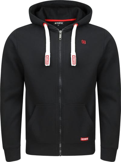 riverso Heren Sweatjack RIVNoah regular fit Zwart S Volwassenen Hoodiejacket - Sweatvest