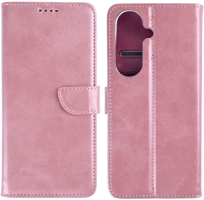 Rixus Bookcase For Samsung Galaxy S26 Pink