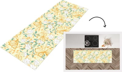 Keukenloper - Loper keuken - Bloemen - Zomer - Patronen - 150x50 cm - Keukenloper vinyl