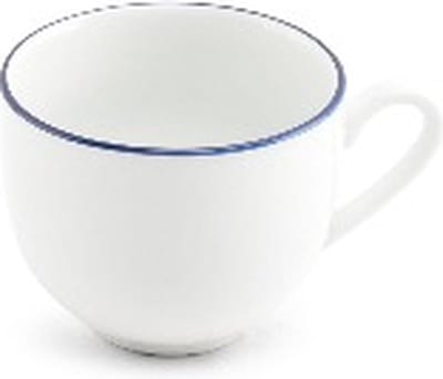 BonBistro Mokkakop 10cl blue rim Basic White (Set van 6)