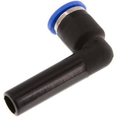6mm x 8mm 90 graden L-verbinding PA 66 Insteekfitting Plug NBR [2 Stuks]