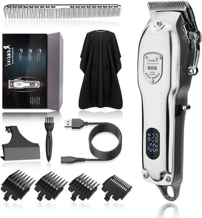 Tondeuse voor mannen - Haartrimmer Baardtrimmer - Haar Knippen - LED Display - 0.1-30mm - Zilver